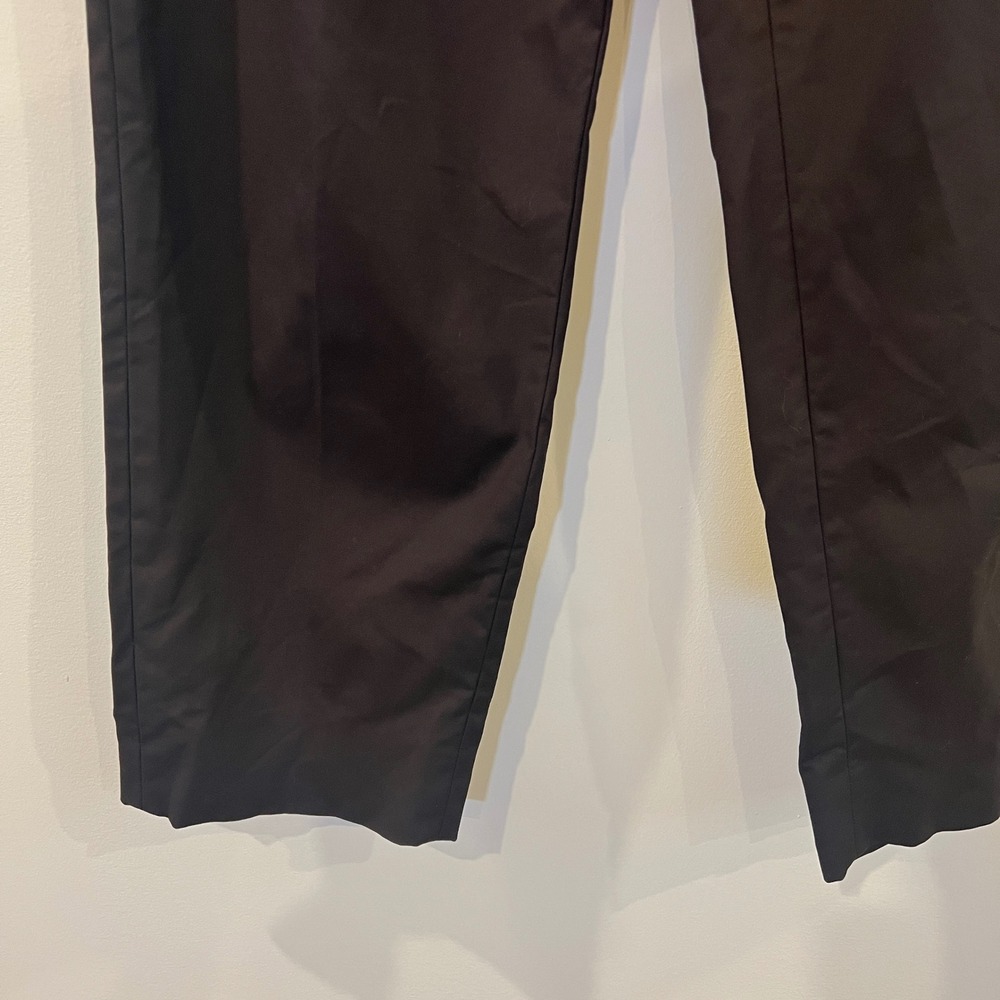 Piazza Sempione Audrey Chocolate Brown Crop Pants Cotton Stretch IT 48 US Sz 12 - Picture 4 of 9
